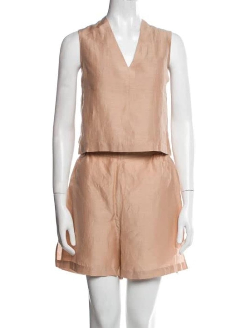 Lunya Resort Linen Lightweight tan sleep set size small